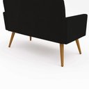 Ver imagem 3 de Kit 6 Poltronas + Namoradeira Poltrona Decorativa Preto