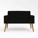 Ver imagem 5 de Kit 6 Poltronas + Namoradeira Poltrona Decorativa Preto