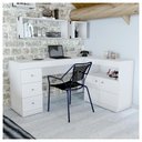 Ver imagem 5 de Mesa de Canto em L Escritório Computador Job Branco Caemmun