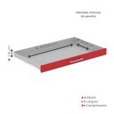 Ver imagem 6 de Mapoteca Mont 5 Gavetas 71,3cm x 120,4cm Aço Branco/Vermelho