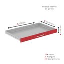 Ver imagem 7 de Mapoteca Mont 5 Gavetas 71,3cm x 120,4cm Aço Branco/Vermelho