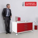 Ver imagem 5 de Mapoteca Mont 5 Gavetas 71,3cm x 120,4cm Aço Branco/Vermelho