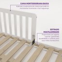 Ver mais imagens de Cama Montessoriana Solteiro com LED Giulia Rattan Casatema MadeiraOriginals Branco