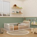 Ver imagem 1 de Cama Montessoriana Solteiro com LED Giulia Rattan Casatema MadeiraOriginals Branco