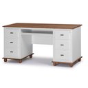 Ver imagem 2 de Escrivaninha 6 Gavetas Suporte de Teclado e Divisor de Ambiente 50606 Linz Móveis