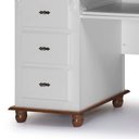 Ver imagem 4 de Escrivaninha 6 Gavetas Suporte de Teclado e Divisor de Ambiente 50606 Linz Móveis