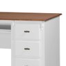 Escrivaninha 6 Gavetas Suporte de Teclado e Divisor de Ambiente 50606 Linz Móveis - Off White/imbuia - 5