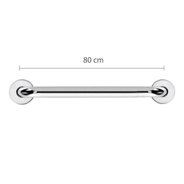 Barra Apoio de 80 cm em aço Inox ø7/8" (25mm) Ba78/8 - 3