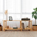 Ver imagem 1 de Rack Laguna 150cm 2 Prat 52,6ax150lx42p em Madeira Cor Mel