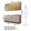 Ver imagem 5 de Cozinha Compacta 4 Peças com Tampo 200cm Elegance Luciane Móveis