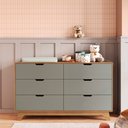 Ver imagem 1 de Cômoda para Quarto Infantil 6 Gavetas 100% MDF Alice Yescasa Marrom/Verti/Castanho