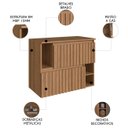 Ver imagem 3 de Gabinete Banheiro 75cm para Cuba 2 Portas Tunís Mel F10 - Mpozenato