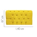 Ver imagem 2 de Painel Cabeceira Estofada Paris 140cm Cama Box Casal Corino Amarelo- Mabe Magazine