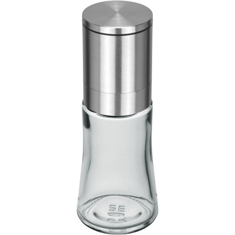 Moedor Sal / Pimenta Home&co Tampa Inox Vidro 13x5x5cm Transparente