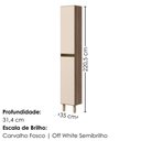 Ver imagem 3 de Paneleiro 2 Portas MDF 35x221 cm Kali 122286 Carvalho Toq Off White Nicioli