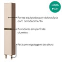 Ver imagem 4 de Paneleiro 2 Portas MDF 35x221 cm Kali 122286 Carvalho Toq Off White Nicioli