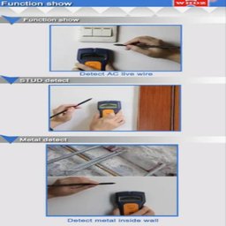 Scanner Parede Detector Obstaculos Fios Vigas Madeira Metal Digital Eletronico 3 em 1 sem Fio - 5
