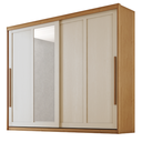 Ver imagem 1 de Guarda Roupas Casal 2 Portas de Correr com Espelho 100% Mdf 6 Gavetas Firenze