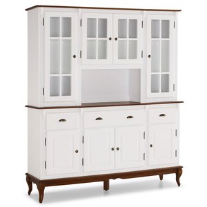 Cristaleira Arca e Oratório Hannover 8 Portas 3 Gavetas com Nicho e Pés Luiz Xv