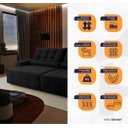 Ver imagem 2 de Sofá Retrátil/Reclinável Montebello 210cm Suede Velut com Molas no Assento - King House