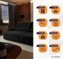 Ver imagem 2 de Sofá Retrátil/Reclinável Montebello 210cm Suede Velut com Molas no Assento - King House