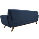 Ver imagem 6 de Sofá 3 Lugares 210cm Miami Base Madeira Veludo Azul Escuro - Nexta Casa