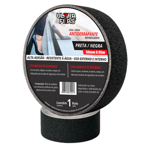 Fita Antiderrapante 50 Mm X 05 Metros - Preta