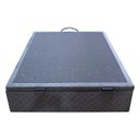 Ver imagem 3 de Base Cama Box Baú Viúva Suede Bordado Cinza Skybox