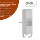 Ver imagem 5 de Torre Arya 4 Portas 100% MDF 70cm Jequitibá e Gris Sallar Home