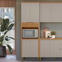 Ver imagem 3 de Torre Arya 4 Portas 100% MDF 70cm Jequitibá e Gris Sallar Home