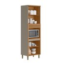 Ver imagem 4 de Torre Arya 4 Portas 100% MDF 70cm Jequitibá e Gris Sallar Home