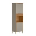 Ver imagem 1 de Torre Arya 4 Portas 100% MDF 70cm Jequitibá e Gris Sallar Home