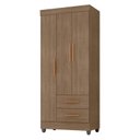 Ver imagem 3 de Guarda Roupa Solteiro Lite Ambiente 3 Portas Carvalho Oak - Móveis Leão
