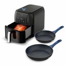 Ver imagem 1 de Fritadeira Elétrica Airfryer Max Space 8l e Panelas Ichef Home Sauté Grand 24cm e Ichef Home Sauté P