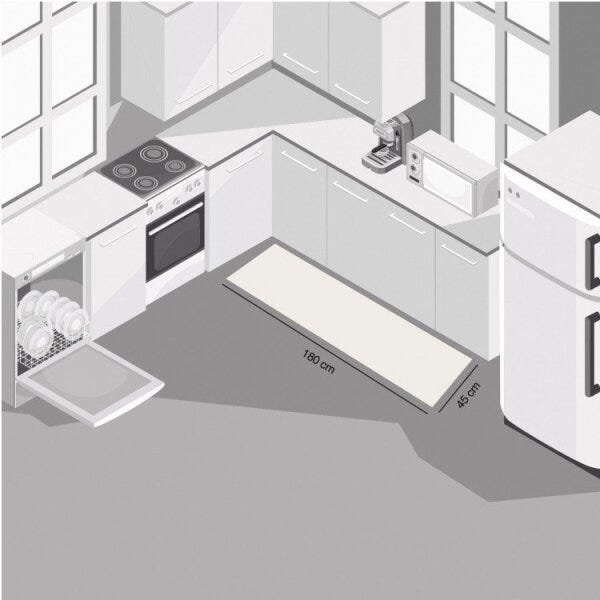 Conjunto 2 Peças Tapete para Cozinha Boucle Elegance xícaras 45cm x 65cm e 45cm x 1,80M Niazitex - 5