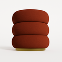 Ver imagem 2 de Puff Banqueta Decorativo Luxo Versatil Cookie Zahav Estofado:terracota