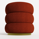 Ver imagem 1 de Puff Banqueta Decorativo Luxo Versatil Cookie Zahav Estofado:terracota
