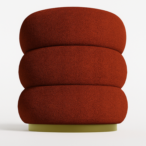 Puff Banqueta Decorativo Luxo Versatil Cookie Zahav Estofado:terracota