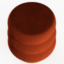 Ver imagem 3 de Puff Banqueta Decorativo Luxo Versatil Cookie Zahav Estofado:terracota