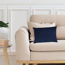 Ver imagem 2 de Capa para Almofada em Veludo Liso Retangular Azul Marinho