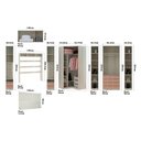 Ver imagem 3 de Guarda Roupa Canto Casal 11 Portas e 11 Gavetas Legno Crema com Cumaru Prime Luciane Móveis