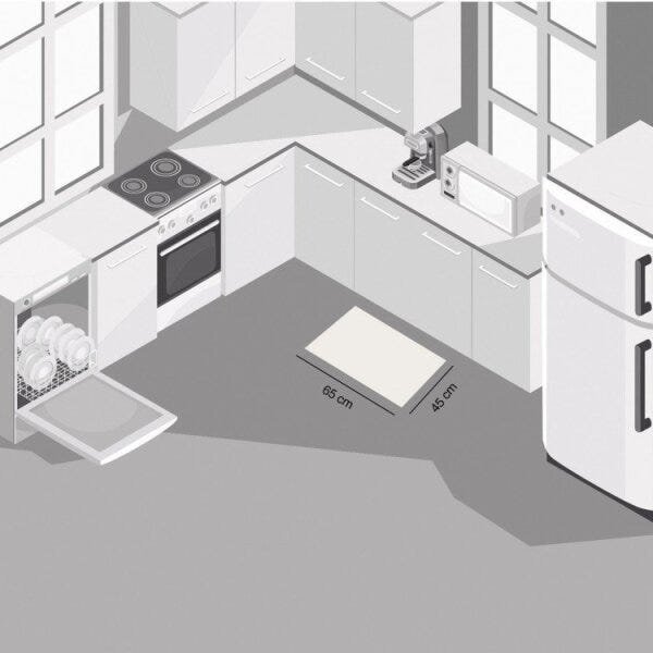 Conjunto 2 Peças Tapete para Cozinha Boucle Elegance Chefes 45cm x 65cm e 45cm x 1,80M Niazitex - 3