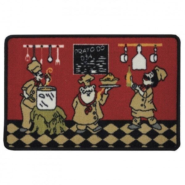 Conjunto 2 Peças Tapete para Cozinha Boucle Elegance Chefes 45cm x 65cm e 45cm x 1,80M Niazitex - 2