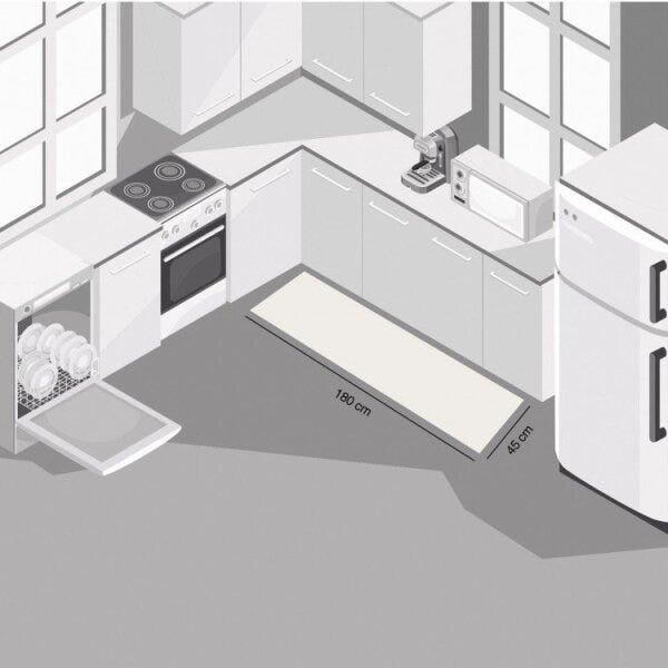Conjunto 2 Peças Tapete para Cozinha Boucle Elegance Chefes 45cm x 65cm e 45cm x 1,80M Niazitex - 4