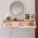 Ver imagem 3 de Aparador Buffet Suspenso Moderno Decor 1 Porta Nicho Organizador Sala Estar Jantar Área Café –