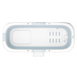 Banheira Ofurô Dobrável Portátil Adulto 148 Cm Azul 260 Litros com Suporte Vg+ - 7