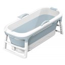 Ver imagem 4 de Banheira Ofurô Dobrável Portátil Adulto 148 Cm Azul 260 Litros com Suporte Vg+