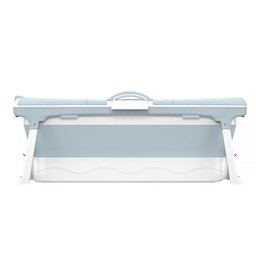 Banheira Ofurô Dobrável Portátil Adulto 148 Cm Azul 260 Litros com Suporte Vg+ - 3