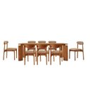 Ver imagem 4 de Conjunto de Jantar Nala 8 Lugares Tampo MDF Cadeiras Noronha Linho Imbuia 220cm Mobillare