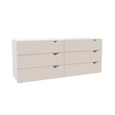 Ver imagem 1 de Cômoda de Quarto Porto C/ 6 Gavetas Branco/creme - Politorno